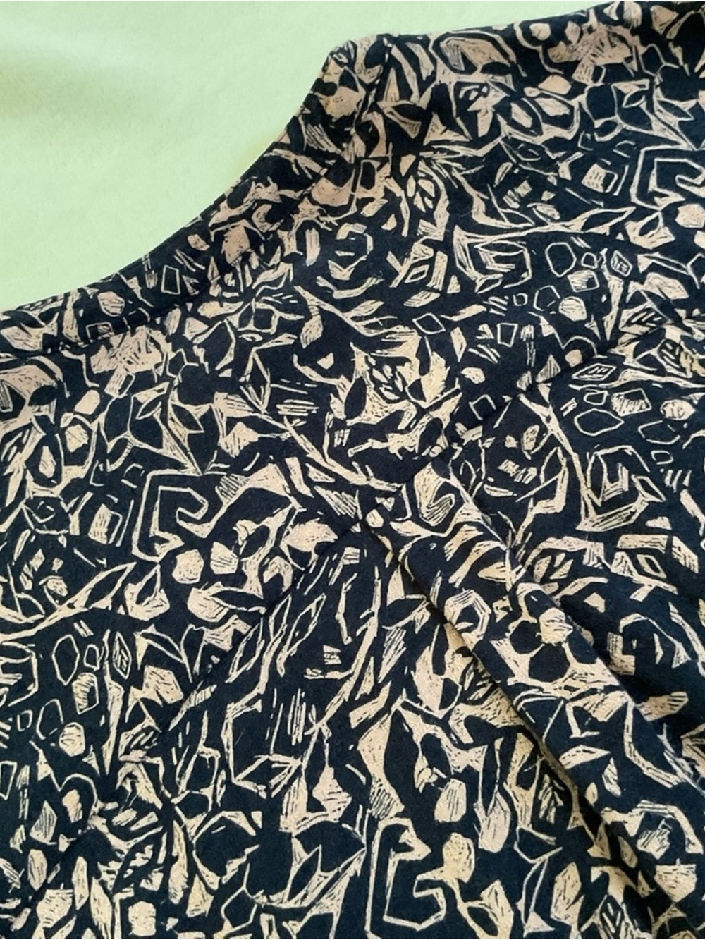 Treasure & Bond Floral Print Rayon Blouse Navy Blush Small - Picture 11 of 14